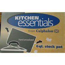 Calphalon Kitchen Essentials Hard-Anodized Nonstick 6Qt Stock Pot & Cover NIB
