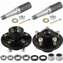 Trailer Axle Kit With 5 On 5" Bolt Idler 84 Spindle For 3500 Lbs (4Pack) H10 TX