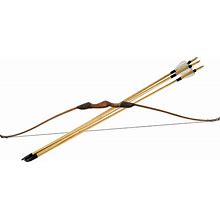 Left-Handed Children's Archery, Bow 130 cm (51") Of Wild Oak With 4 Arrows From Ecological Wood! Custom Wood Archery, Author's Design!