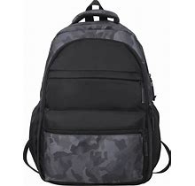 KBTYE Cute Backpack For School Kids Camouflage Laptop Travel Backpack For Women Men Casual College Teen Bookbag(Black)