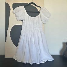 Hollister Dresses | Hollister On Or Off Shoulder Channeled Skort Dress | Color: White | Size: L