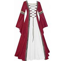 Aseidfnsa Casual Dresses For Women Summer Petite Dress Women's Floor Length Vintage Gothic Dress Women's Dress