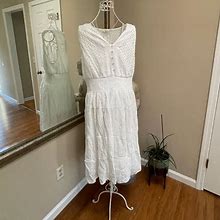 Kings Road Dresses | King's Road White Romantic Beach Sleeveless Dress 3X Nwt Style 42202X Bust 44" | Color: White | Size: 3X