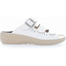 Women's Propet Breezy Walker Slide Sandals In White Onyx Size 6.5 Wide