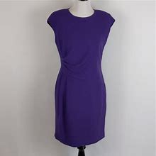 Lafayette 148 New York Dresses | Lafayette 148 New York Faux Wrap In Eggplant | Color: Purple | Size: 6