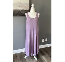Eileen Fisher Lavender Silk Midi Dress New Sleeveless Lined Size Large $395