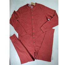 Duluth Trading Waffle Knit Thermal Union Suit Red Xlx30l