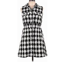 Venus Casual Dress: Black Checkered/Gingham Dresses - Women's Size 8