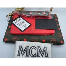 HOT! MCM Winter Moss Pouch Clutch Bag Wallet Wristlet+Small Clutch Limited Edit