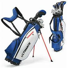 Ultimate Men's Complete Golf Clubs Package Set 10 Pieces Includes Alloy Driver - Aluminum