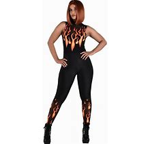 Adult Flaming Devil Catsuit Size L/Xl | Halloween Store | Costume