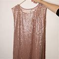 Lc Lauren Conrad Dresses | Lc Lauren Conrad Blush Sequin Shift Mini Dress | Color: Cream/Pink | Size: 2