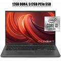 Asus Vivobook 15 2020 Newest Thin And Light Laptop I 15.6" FHD Display I 10th Gen Intel Core I3-1005G1(> I5-7200U) I 12Gb Ddr4 512Gb Pcie SSD I Finger