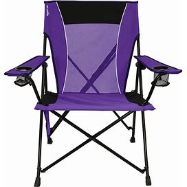 Dual Lock Portable Camping Chair For Outdoor - Purple