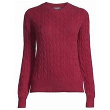 Vineyard Vines Women's Cashmere Cable-Knit Sweater - Crimson - Size Small