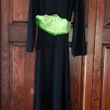 - Black Witch Dress With Lime Belt Kids Large | Color: Black | Size: Large