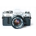 Vintage Canon AE-1 35mm SLR Camera With 50mm 1:1.8 Lens (Renewed)