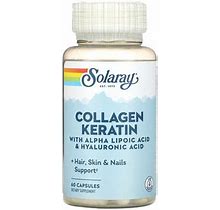 Solaray, Collagen Keratin With Alpha Lipoic Acid & Hyaluronic Acid, 60 Capsules, SOR-73799