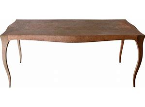 Louise Dining Table In Copper Over Teak By Paul Mathieu For Stephanie Odegard