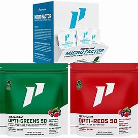 Immunity Booster Daily Nutrition Packs, Superfood Reds & Greens Powder 3-In-1 Bundle | Immune Support Stack | Nutritional Supplements By 1st Phorm