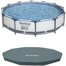Bestway Steel Pro 12ft X 30in Frame Above Ground Pool Set With Pump Round