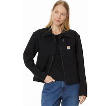 Carhartt Rugged Flex(R) Loose Fit Canvas Detroit Jacket Women's Clothing Black : XL