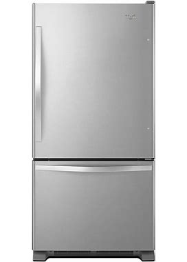 Whirlpool 33" Stainless Steel Bottom Freezer Refrigerator With Spillguard Glass Shelves At ABT