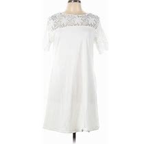 Casual Dress: White Dresses - Women's Size Large
