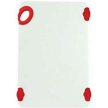 Winco CBN-1218RD, 12X18x0.5-Inch Cutting Board With Hook, Red, NSF