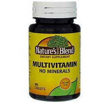 4 Pack Nature's Blend Multivitamin No Minerals Tablets, 100 Ct