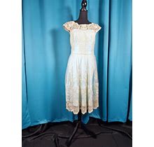 Dress Tells Cocktail Short Dress Size Large Blue