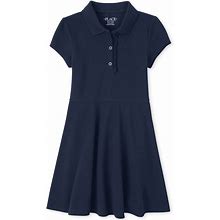 The Children's Place Girls' Short Sleeve Ruffle Polo Dress