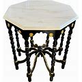 Regency Hand Painted Faux Marble Eight Leg Octagon Table