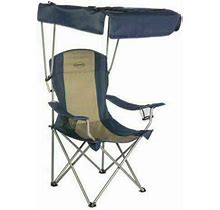Kamp-Rite Chair With Shade Canopy - Blue And Tan - New In Box