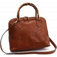 [Japan Used Bag] Gucci Bamboo 2Way Handbag Shoulder Bag Crossbody