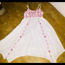 Marshalls Dresses | Embroidered Pink + White Dress. Xsmall | Color: Pink/White | Size: Xs