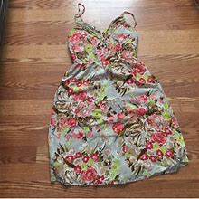 Old Navy Dresses | Cotton Floral A Line Dress - Perfect For Summer | Color: Gray | Size: Xs