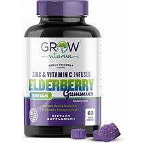 Sambucus Black Elderberry Gummies [3 in 1 Immune Booster] Plus Zinc & Vitamin C - Herbal Dietary Supplements, Plant Based Pectin - Good For Adults Tee