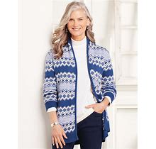 Blair Women's Patterned Cardigan Sweater - Multi - S - Misses