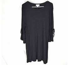 Loft Outlet Lounge Black Dress Size L Soft Warm Stretchy Dress NEW NWT $69.99