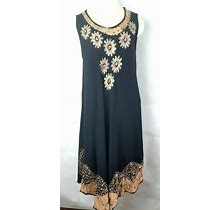 Riviera Sun Dress Embroidery Sequins Size Small