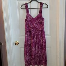 Chadwicks Dresses | Purple Print Dress | Color: Purple | Size: 12