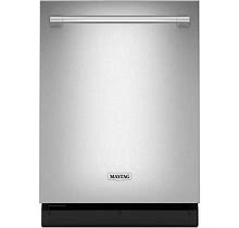 Maytag 24 in. Top Control Standard Built-In Dishwasher In Fingerprint Resistant Stainless Steel With Enhanced Wash