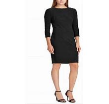 Ralph Lauren Women's Snapped-Shoulder Jersey Dress Black Size 12