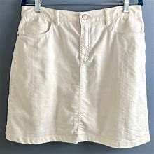 Croft & Barrow Womens Classic Fit Stretch White Cotton Blend Skort
