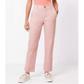 Loft Petite Perfect Straight Pants In Washed Twill Size 0 Blush Shadow Women's
