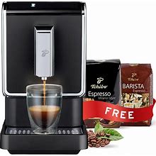 Tchibo Single Serve Coffee Maker - Automatic Espresso Coffee Machine - Built-In Grinder, No Coffee Pods Needed - Comes With 2 X 17.6 Ounce Bags Of
