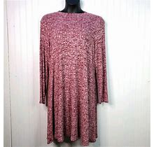 Bobbie Brooks Dresses | Bobbie Brooks Long Sleeve Shift Sweater Dress 3X | Color: Red/White | Size: 3X