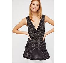 Free People Szxs Sweetest Embroidered Shifty Sleeveless Mini Dress