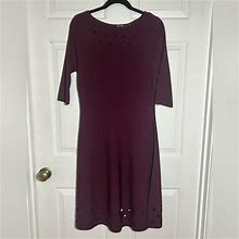 Nic+Zoe Dresses | Maroon Knit Dress | Color: Purple | Size: M